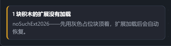 缺扩展的提示